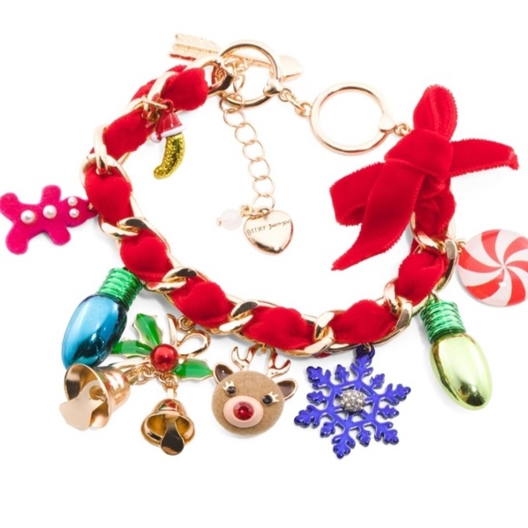 New Betsey Johnson SANTA BABY CHARM BRACELET MULTI - Picture 4 of 11
